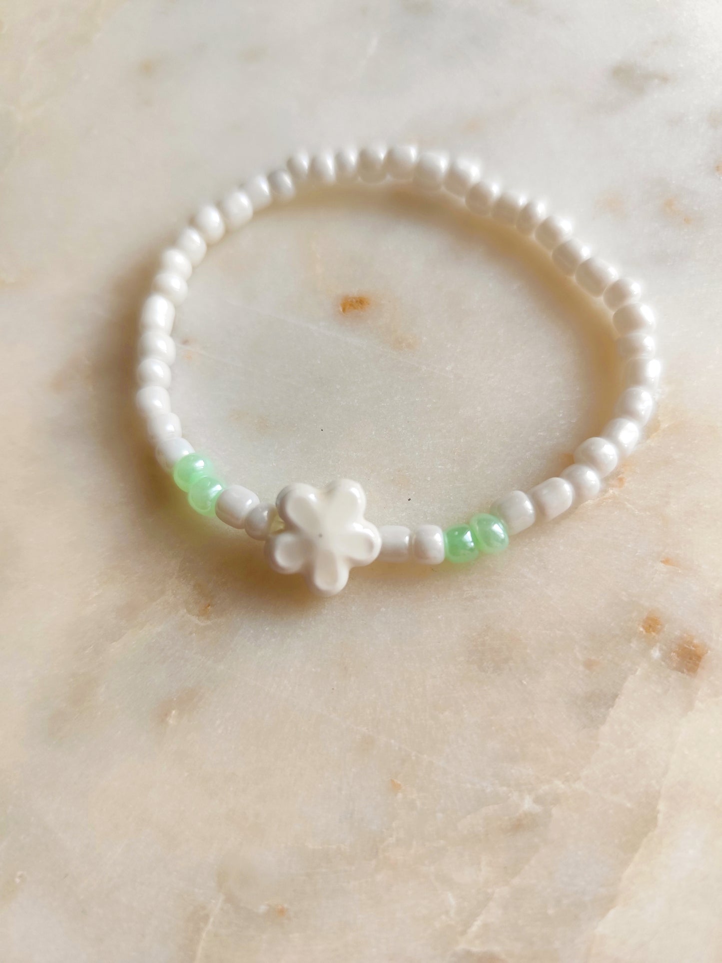 Bracelet Flowers blanc