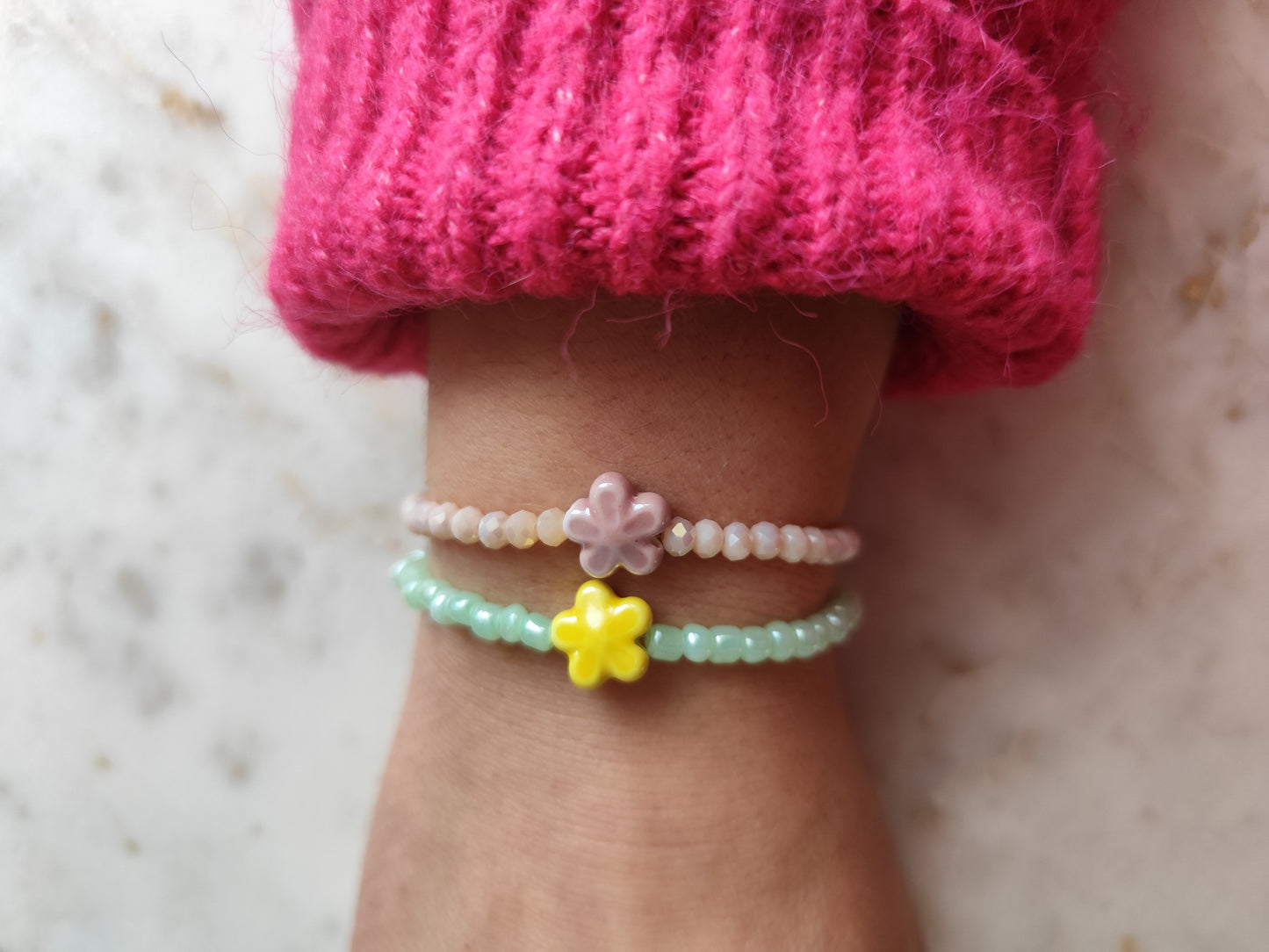 Bracelet Flowers vert