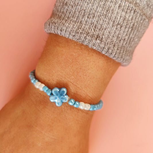 Bracelet Flowers bleu
